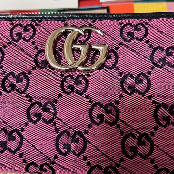 NWOT! GUCCI GG monogram multicolor marmont matelasse zip wallet. 443123.0959 - Picture 6 of 13
